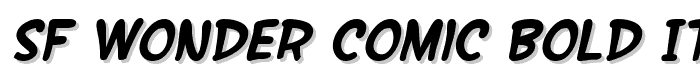 SF Wonder Comic Bold Italic font